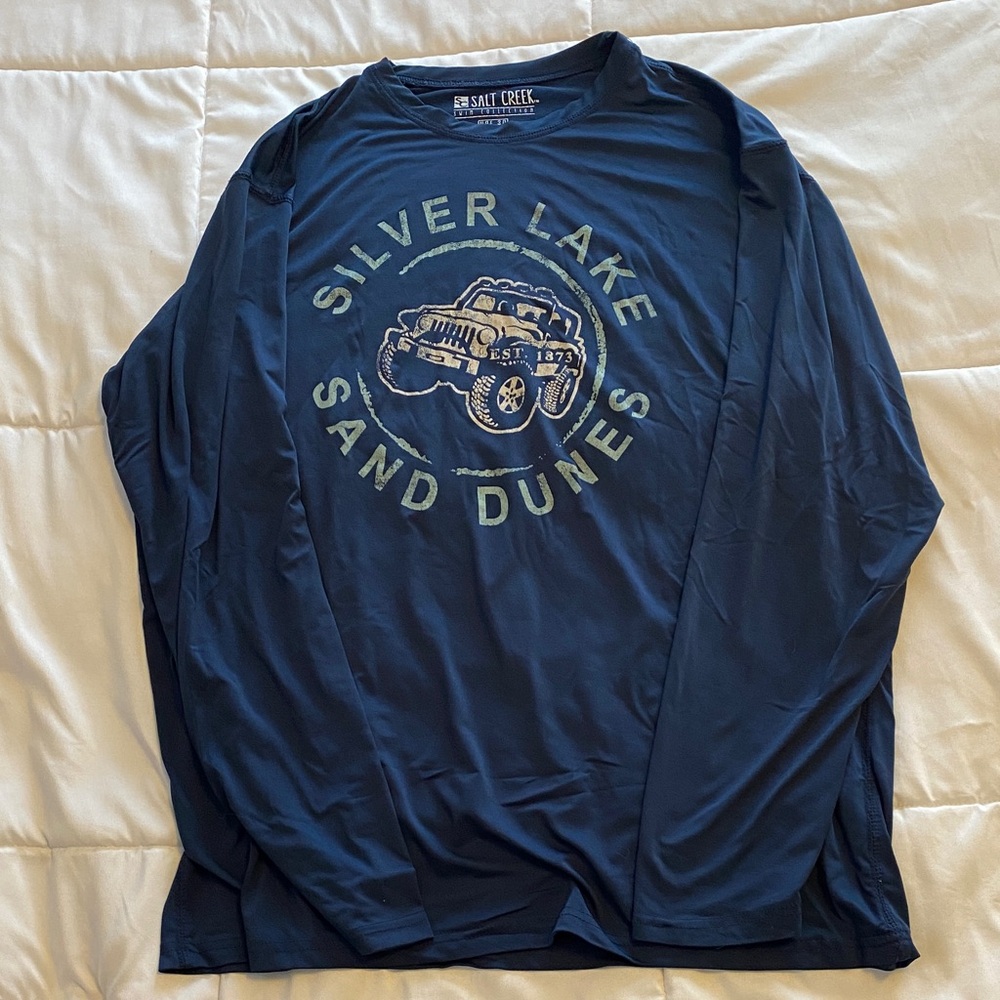 Silver Lake Sand Dunes Blue Graphic Men's Shirt